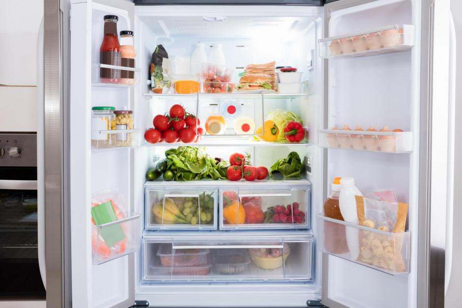 image of open refrigerator