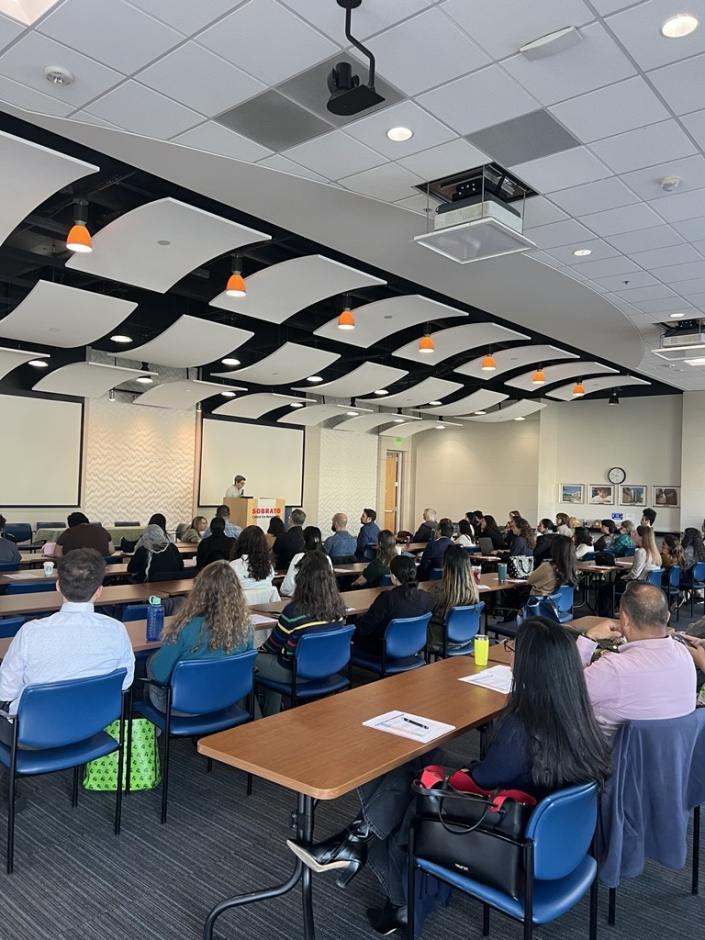 conference room with attendees