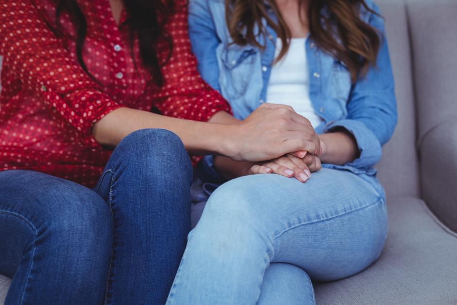 two women - providing support