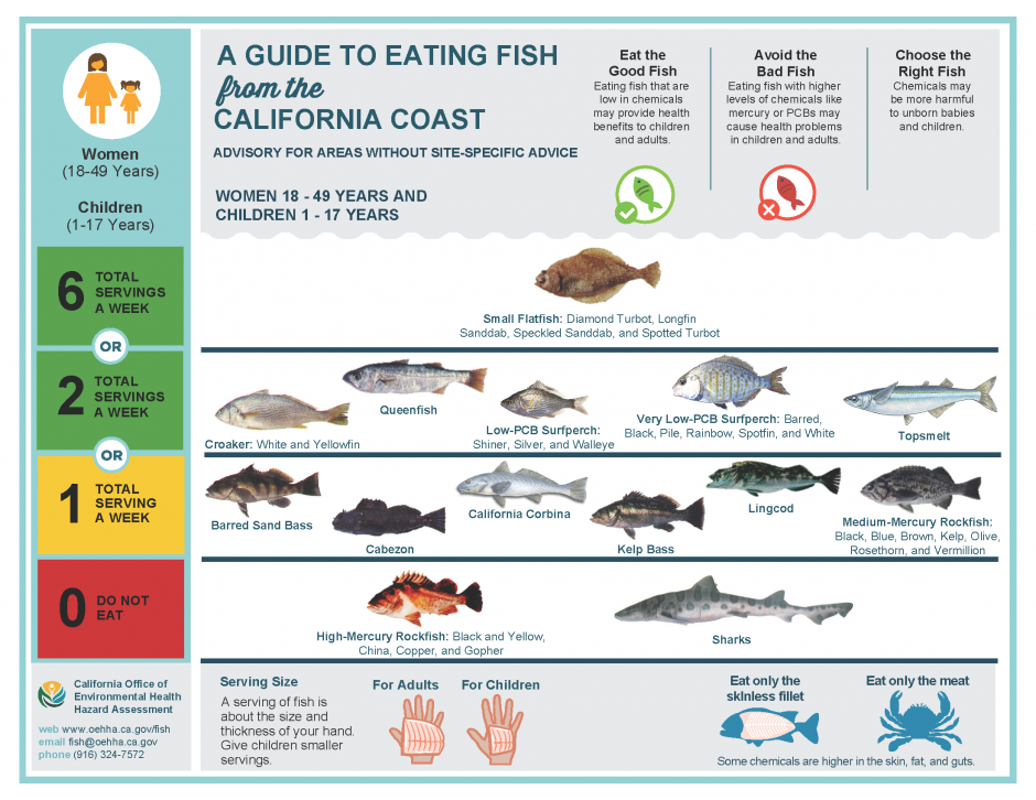 High Mercury Fish Chart