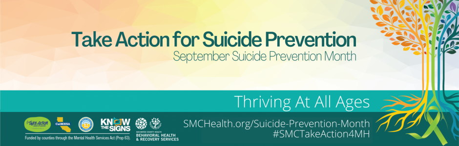 Take action for suicide prevention banner 